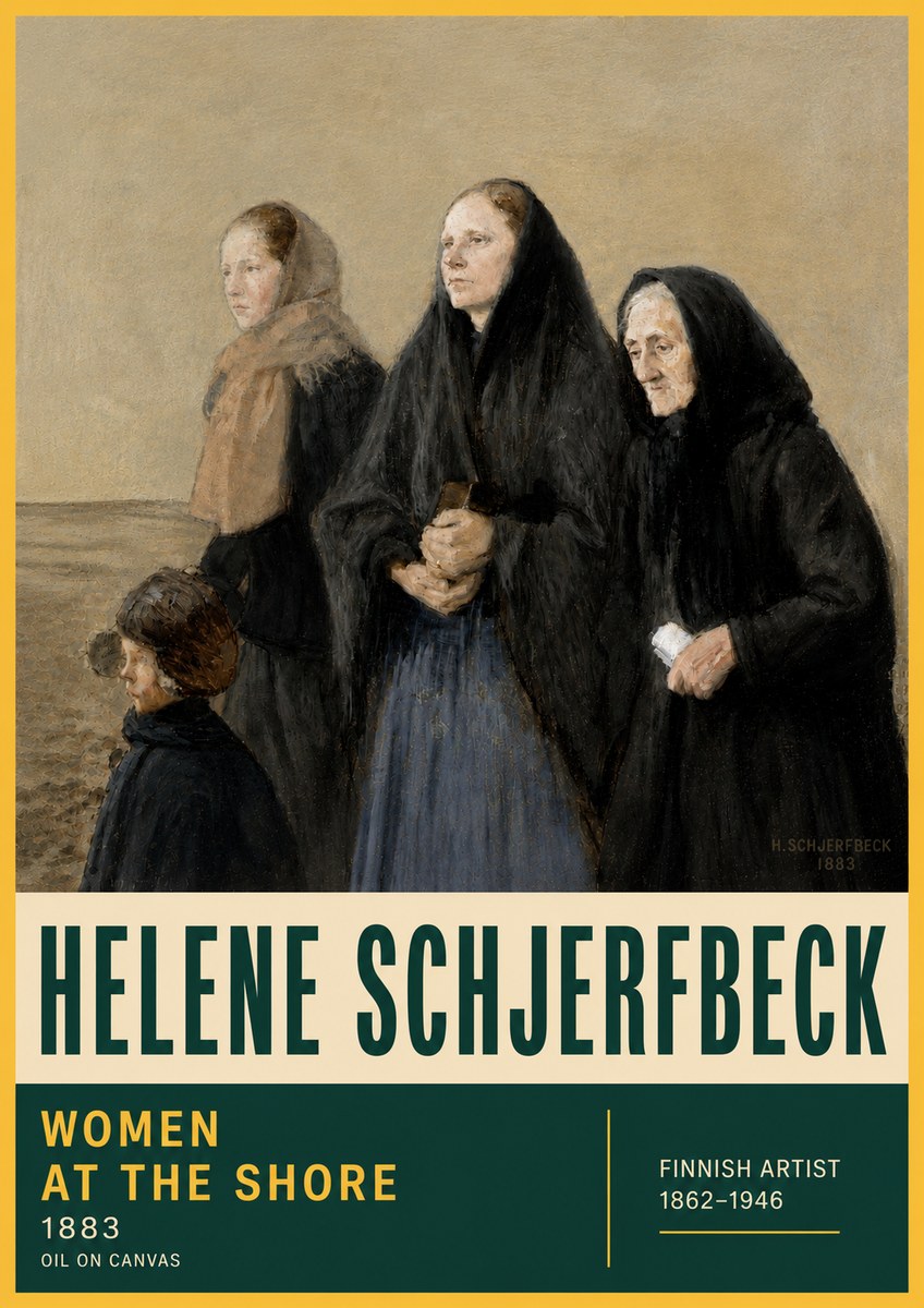 Helene Schjerfbeck Women at the Shore No6 - Póster