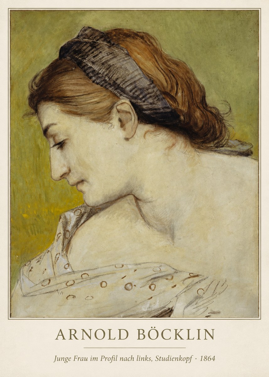 Arnold Böcklin Junge Frau Im Profil Nach Links, Studienkopf No2 - Póster