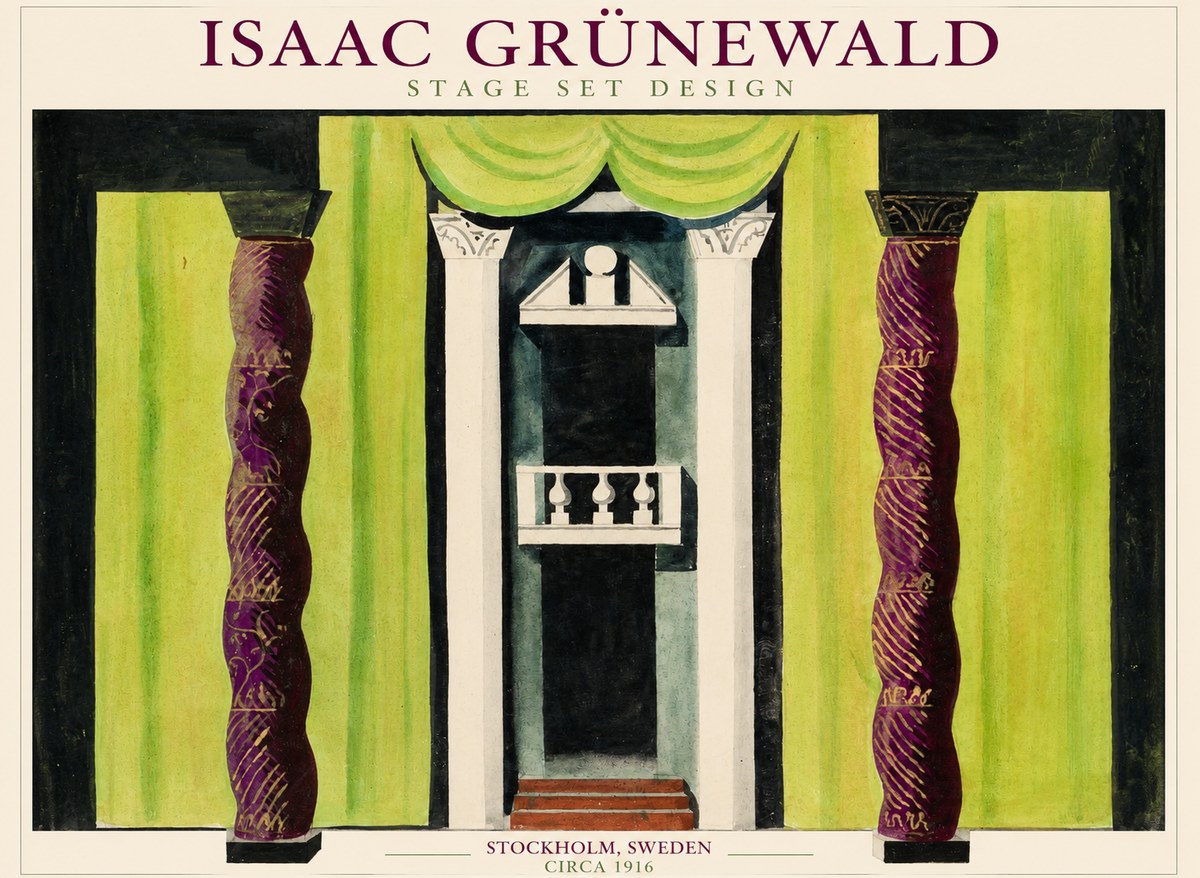 Isaac Grünewald Stage Set Design No1 - Póster