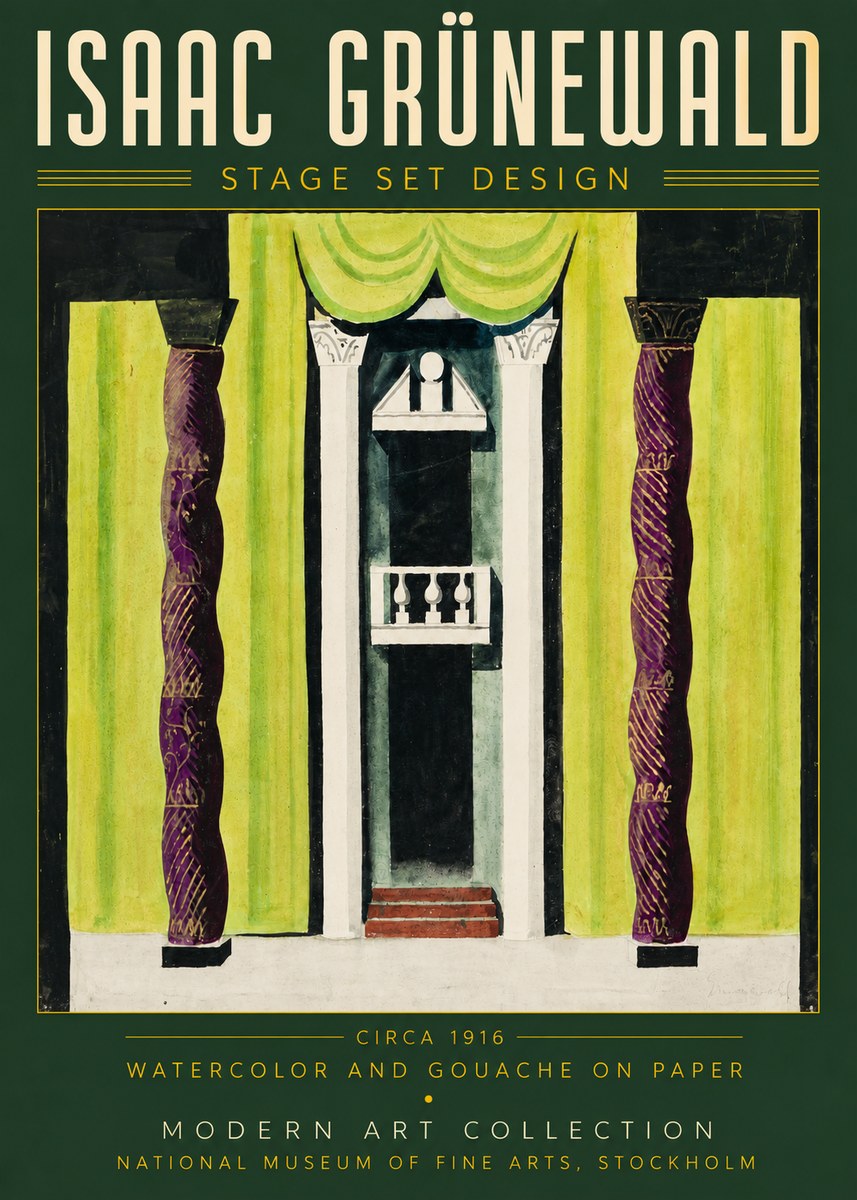Isaac Grünewald Stage Set Design No4 - Póster
