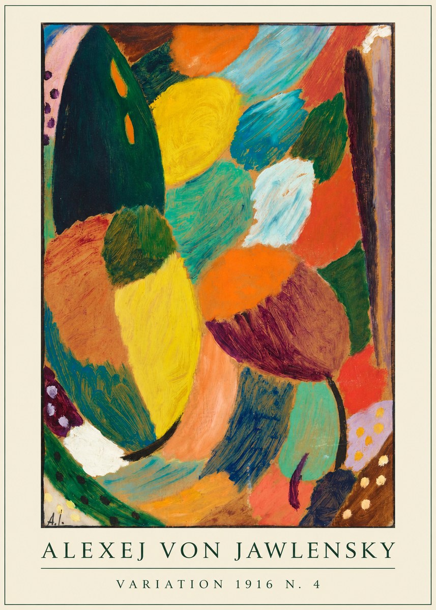 Alexej von Jawlensky Variation 1916 N.4 No4 - Póster