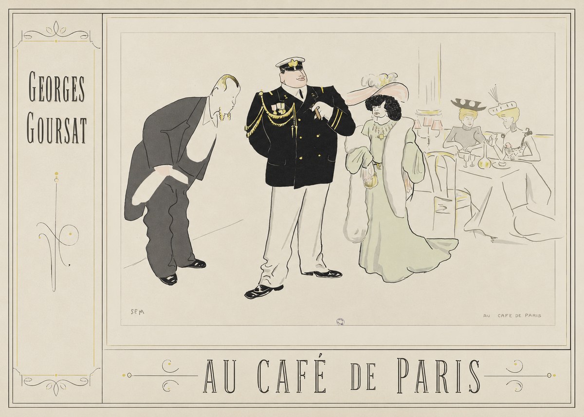 Georges Goursat Au Café De Paris No2 - Póster