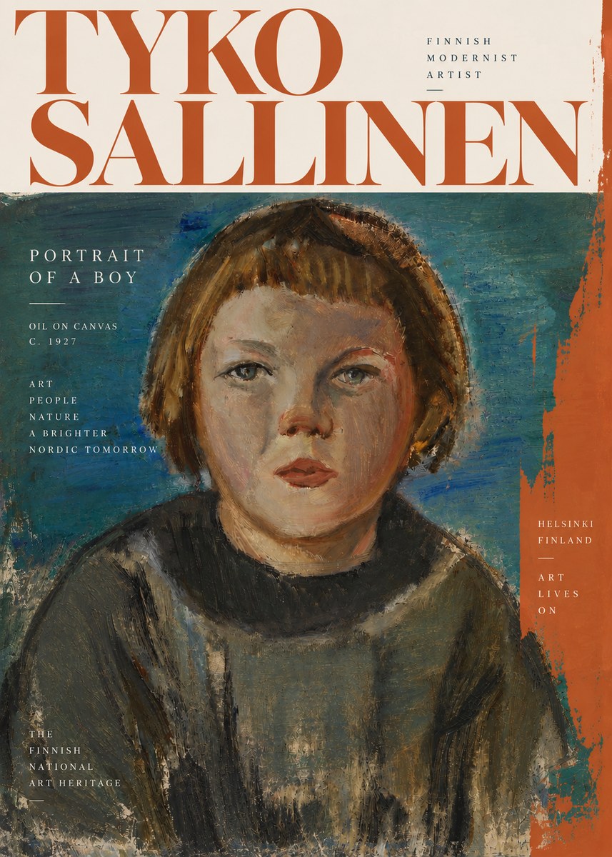 Tyko Sallinen Portrait of a Boy No3 - Póster