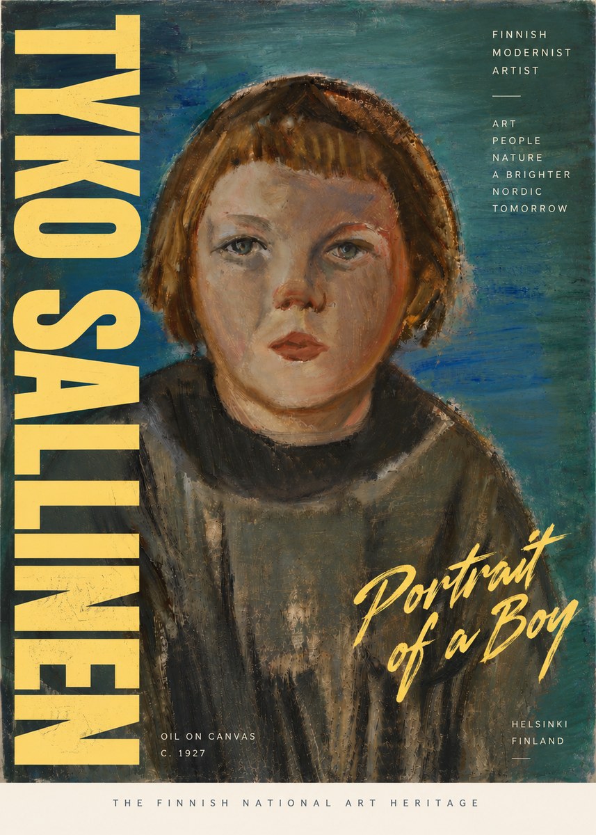 Tyko Sallinen Portrait of a Boy No5 - Póster