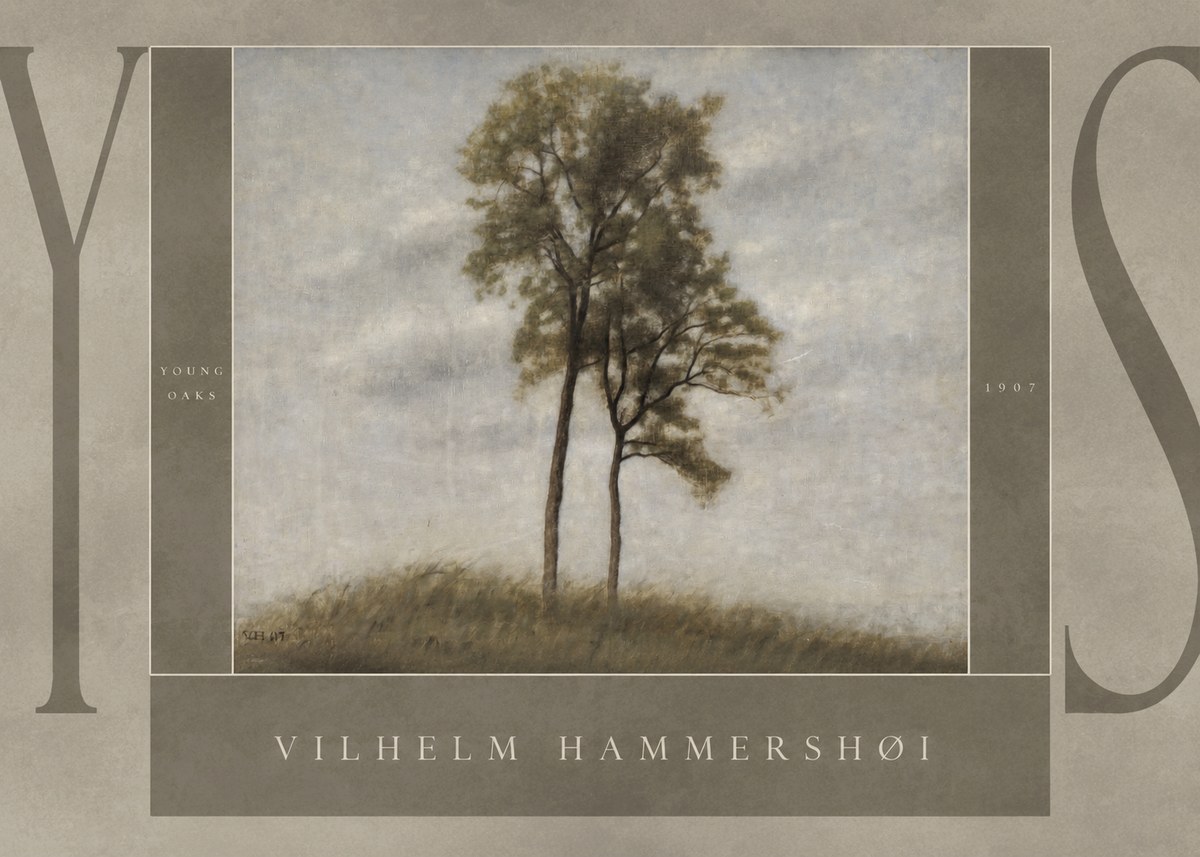Vilhelm Hammershøi Young Oaks No5 - Póster