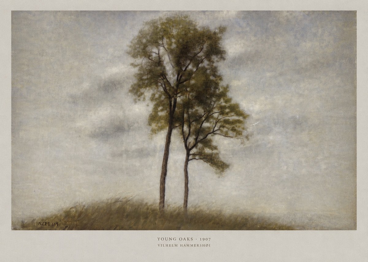 Vilhelm Hammershøi Young Oaks No6 - Póster