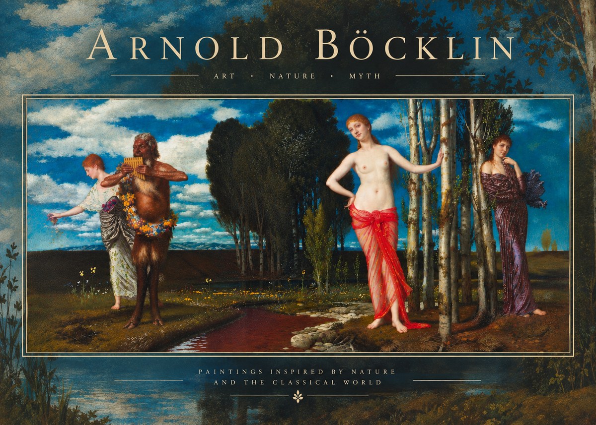 Arnold Böcklin Spring Evening No6 - Póster