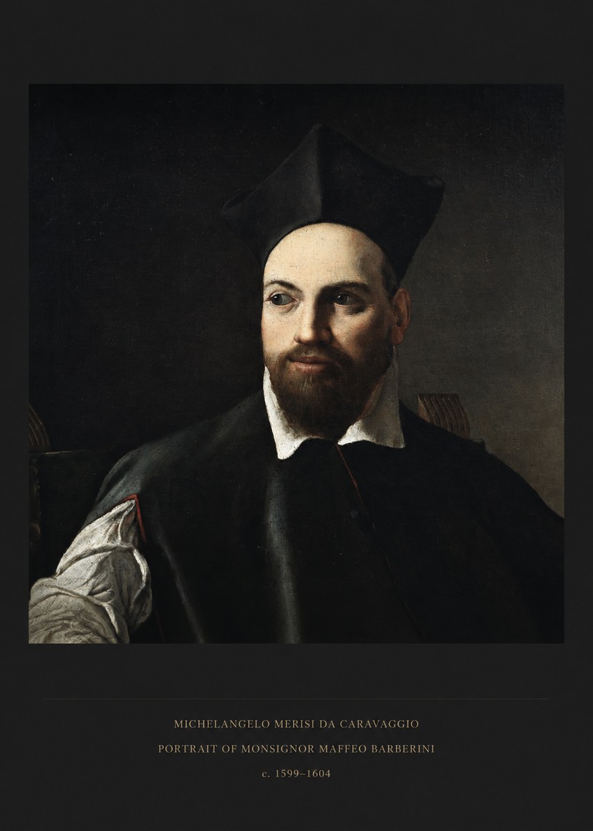 Michelangelo Merisi da Caravaggio Portrait of Monsignor Maffeo Barberini No5 - Póster