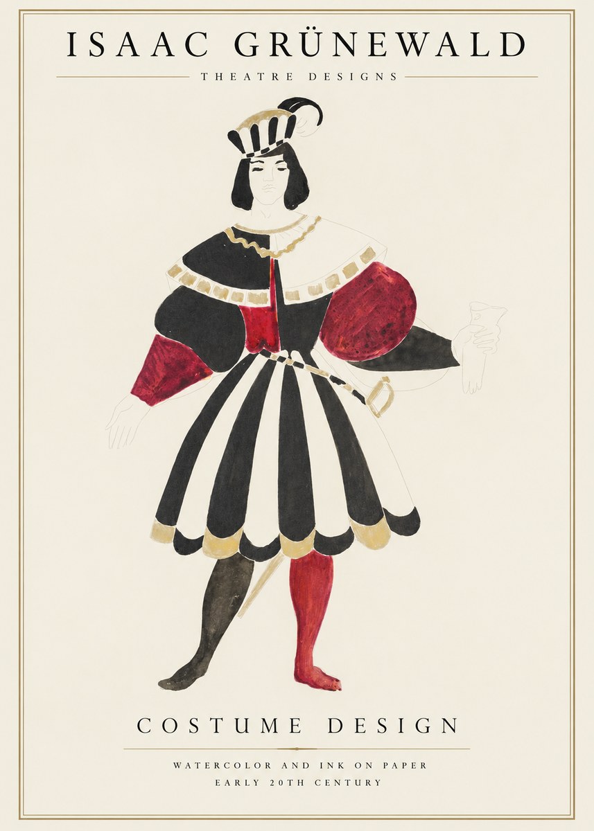 Isaac Grünewald Costume Design XI No1 - Póster