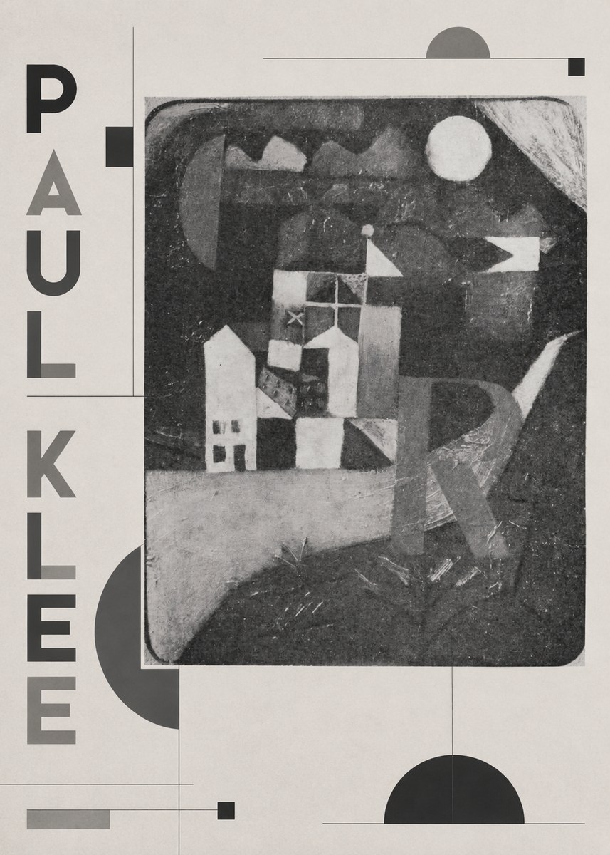 Paul Klee Village in the Mountains No2 - Póster