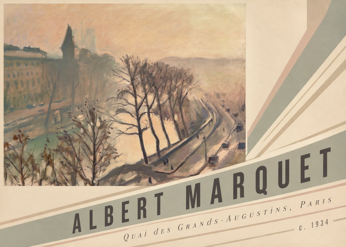 Albert Marquet Quai Des Grands-augustins, Paris · C. 1934 No5 - Póster