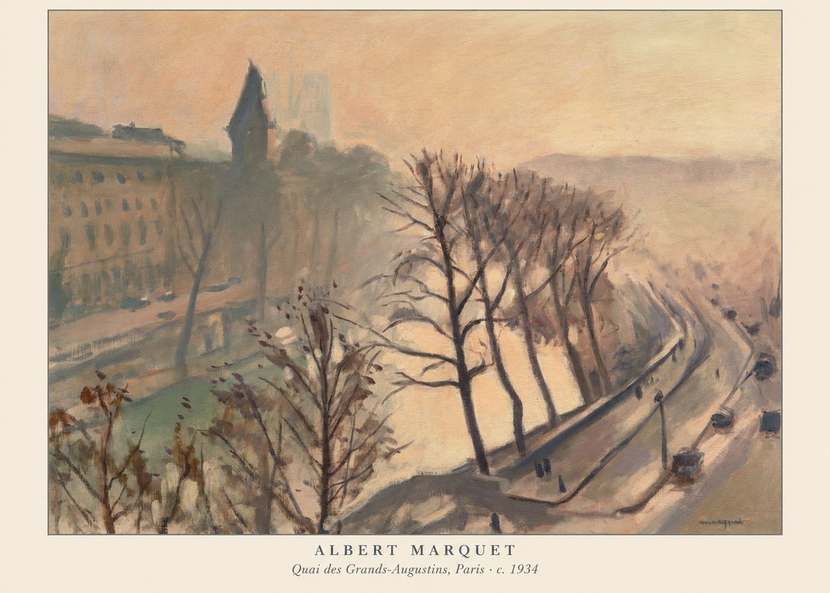 Albert Marquet Quai Des Grands-augustins, Paris · C. 1934 No6 - Póster