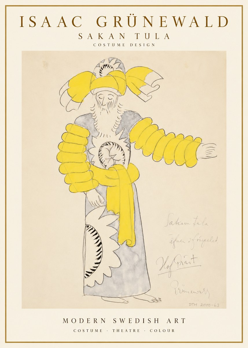 Isaac Grünewald Sakan Tula - Costume Design No1 - Póster