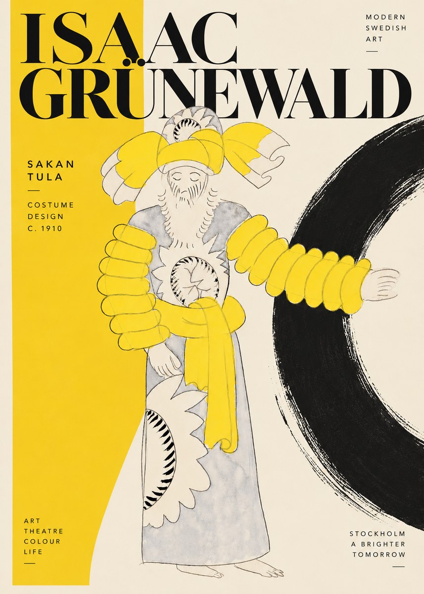 Isaac Grünewald Sakan Tula - Costume Design No5 - Póster