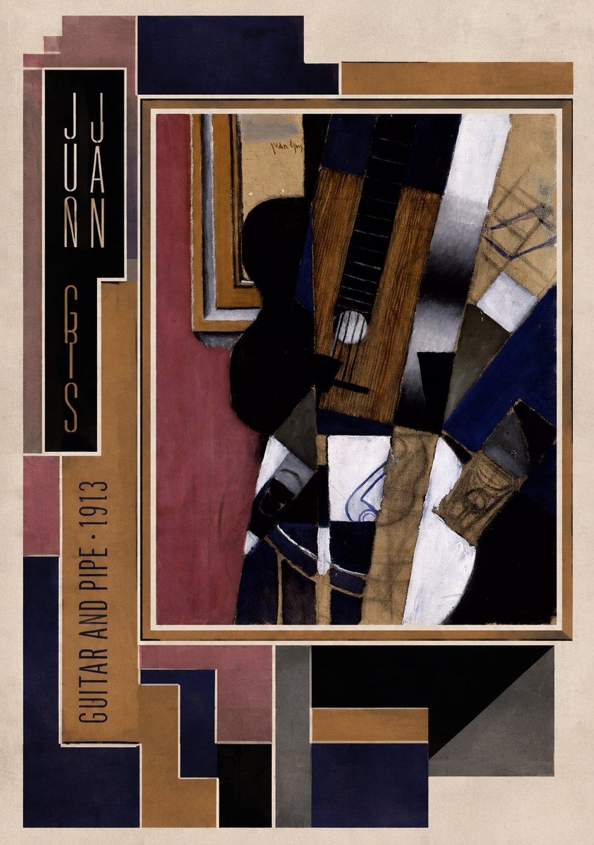 Juan Gris Guitar and Pipe II No2 - Póster