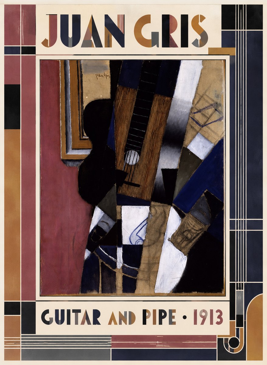 Juan Gris Guitar and Pipe II No5 - Póster