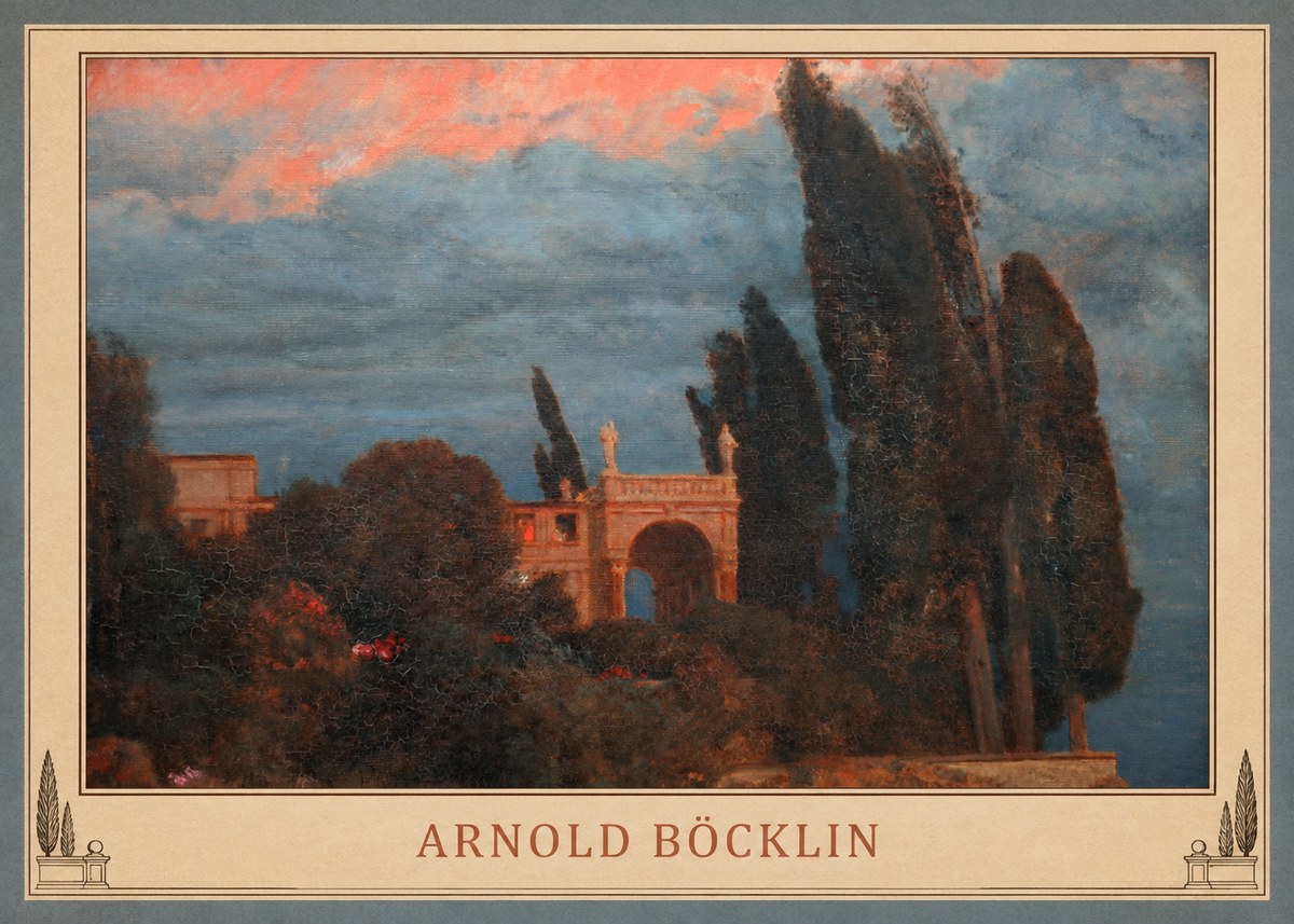 Arnold Böcklin Roman Villa No4 - Póster