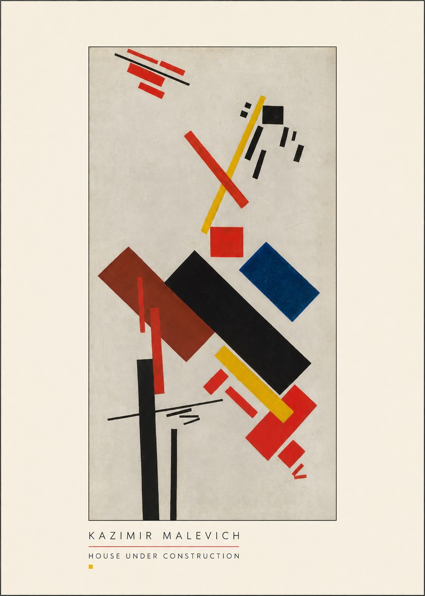 Kazimir Malevich House Under Construction No3 - Póster