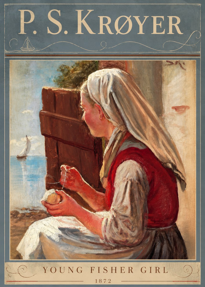 P.S. Krøyer Young Fisher Girl No6 - Póster