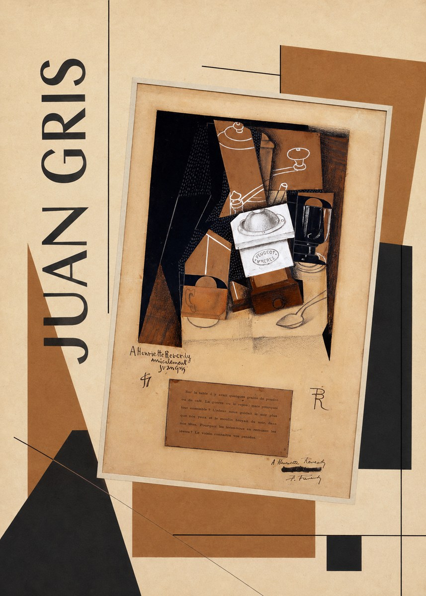Juan Gris Still Life with Coffee Grinder II No2 - Póster