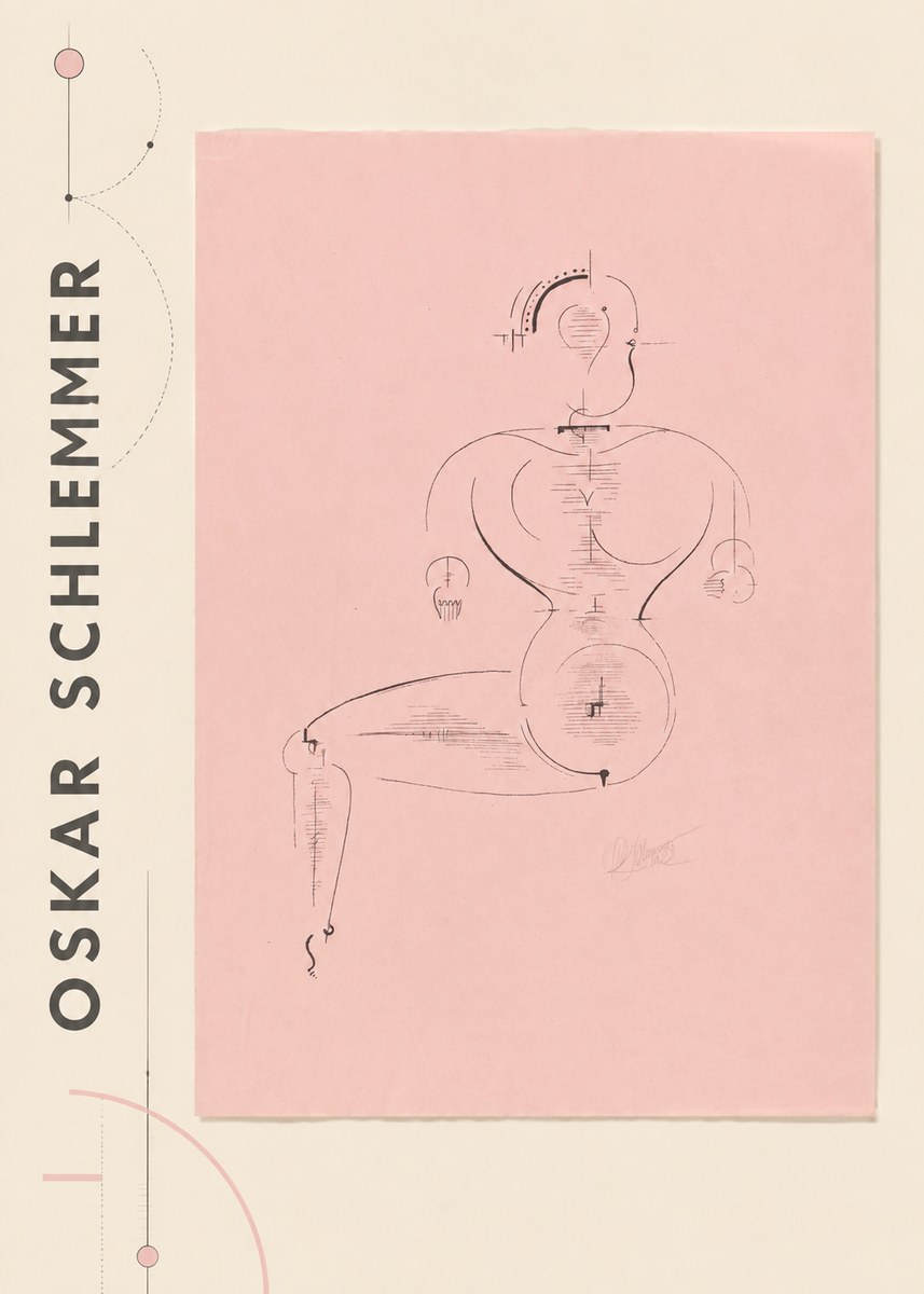 Oskar Schlemmer Figur L 1 No2 - Póster