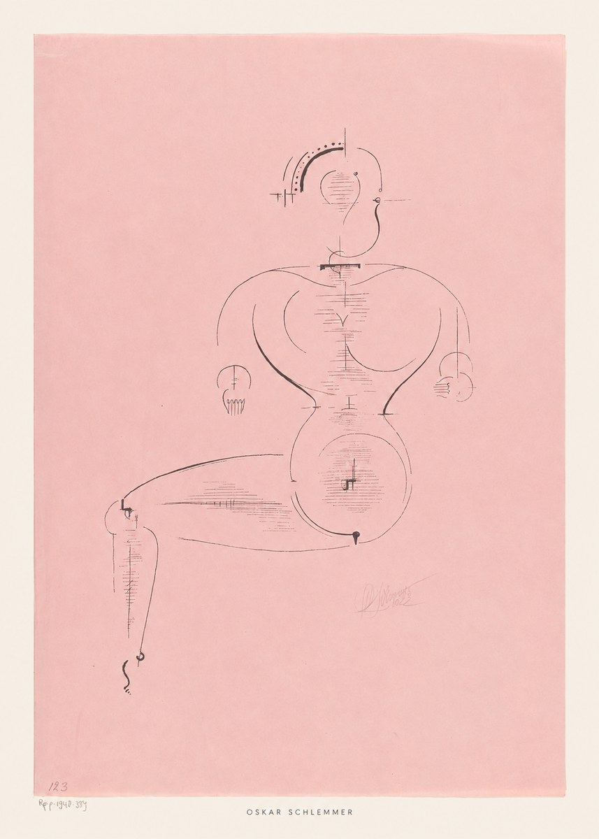 Oskar Schlemmer Figur L 1 No5 - Póster