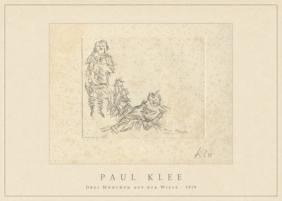 Paul Klee Drei Mädchen Auf D. Wiese No4 - Póster
