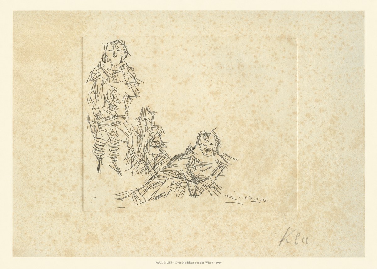 Paul Klee Drei Mädchen Auf D. Wiese No6 - Póster