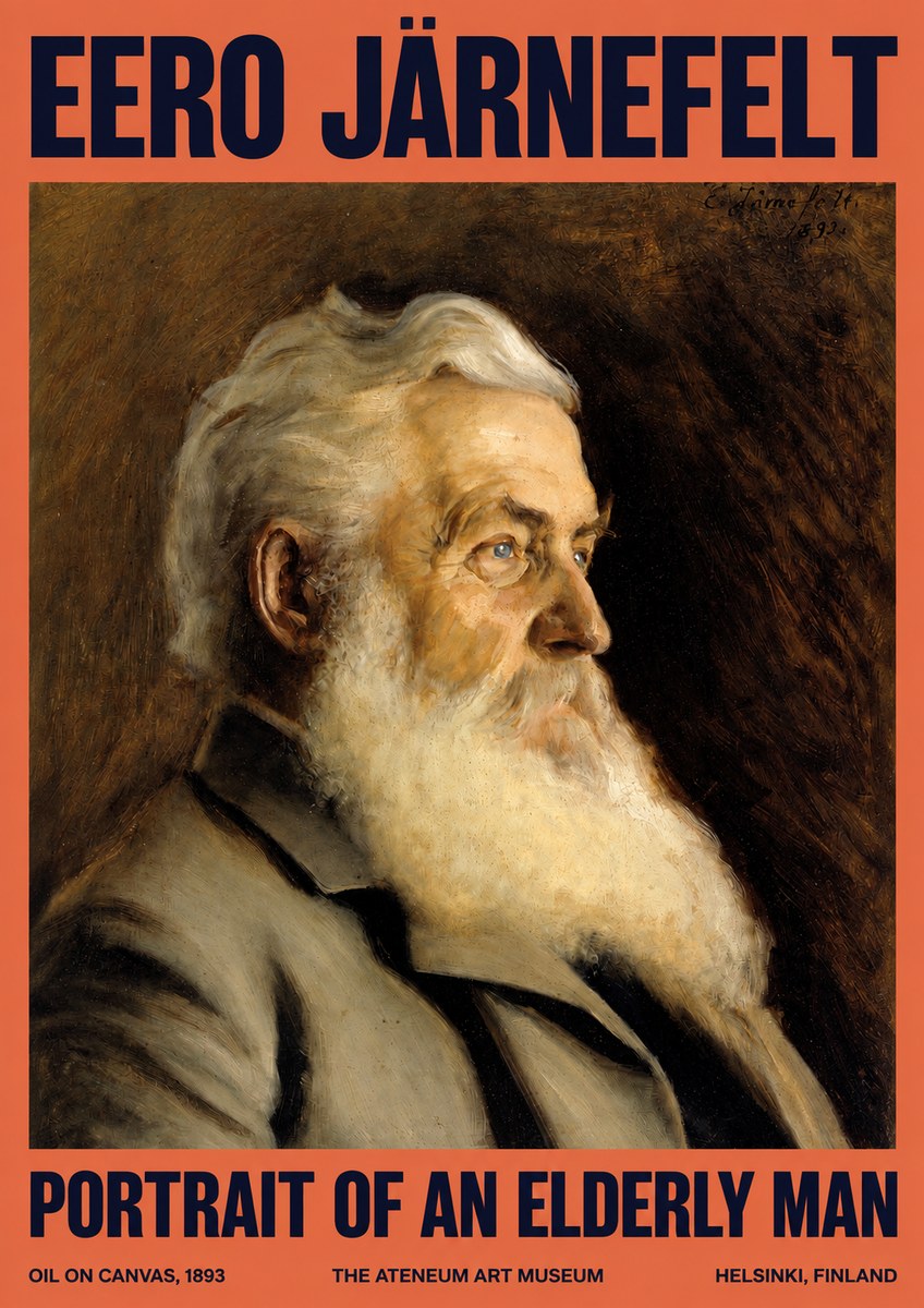 Eero Järnefelt Portrait of an Elderly Man No2 - Póster