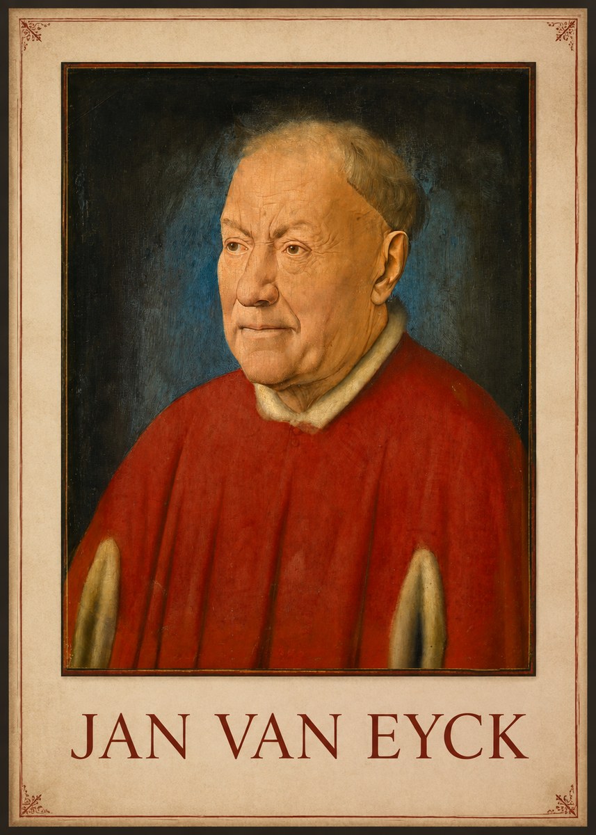 Jan van Eyck Portrait of a Man III No1 - Póster