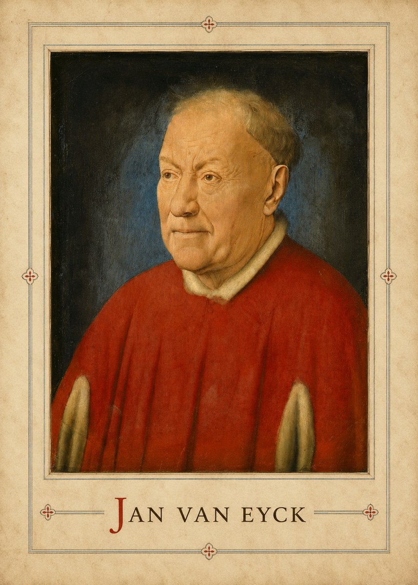 Jan van Eyck Portrait of a Man III No3 - Póster