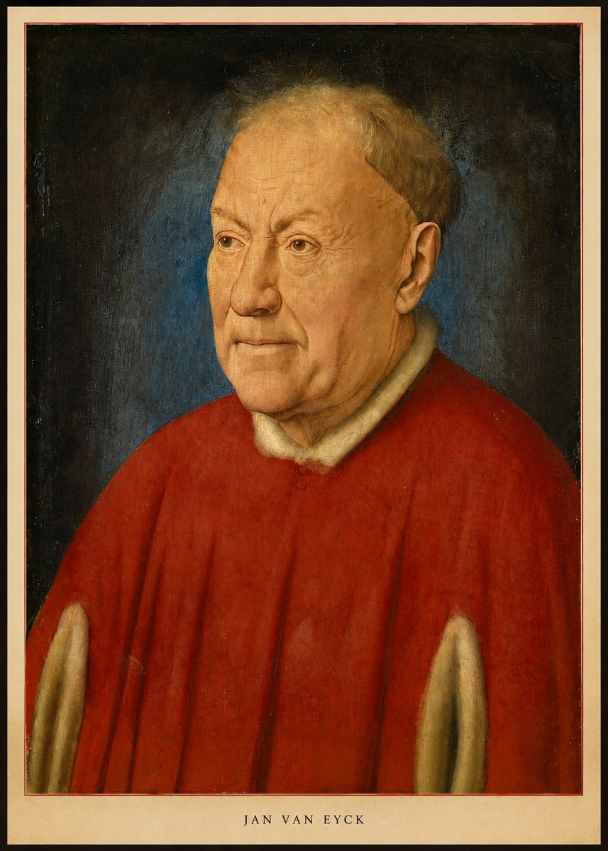Jan van Eyck Portrait of a Man III No6 - Póster
