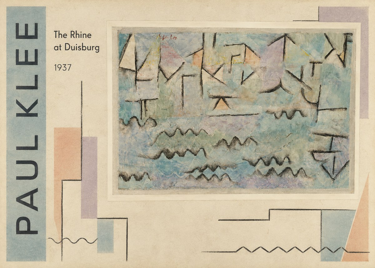 Paul Klee The Rhine at Duisburg No2 - Póster
