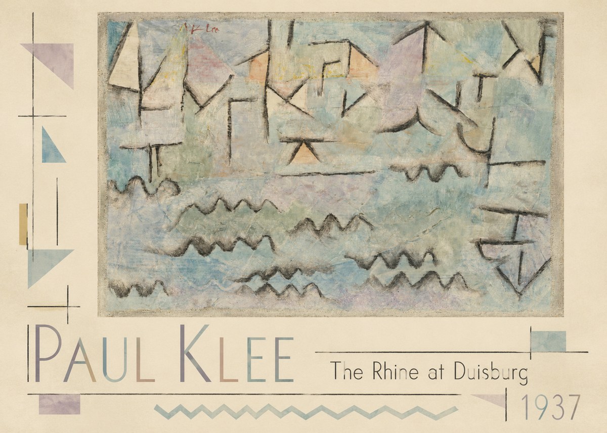 Paul Klee The Rhine at Duisburg No3 - Póster