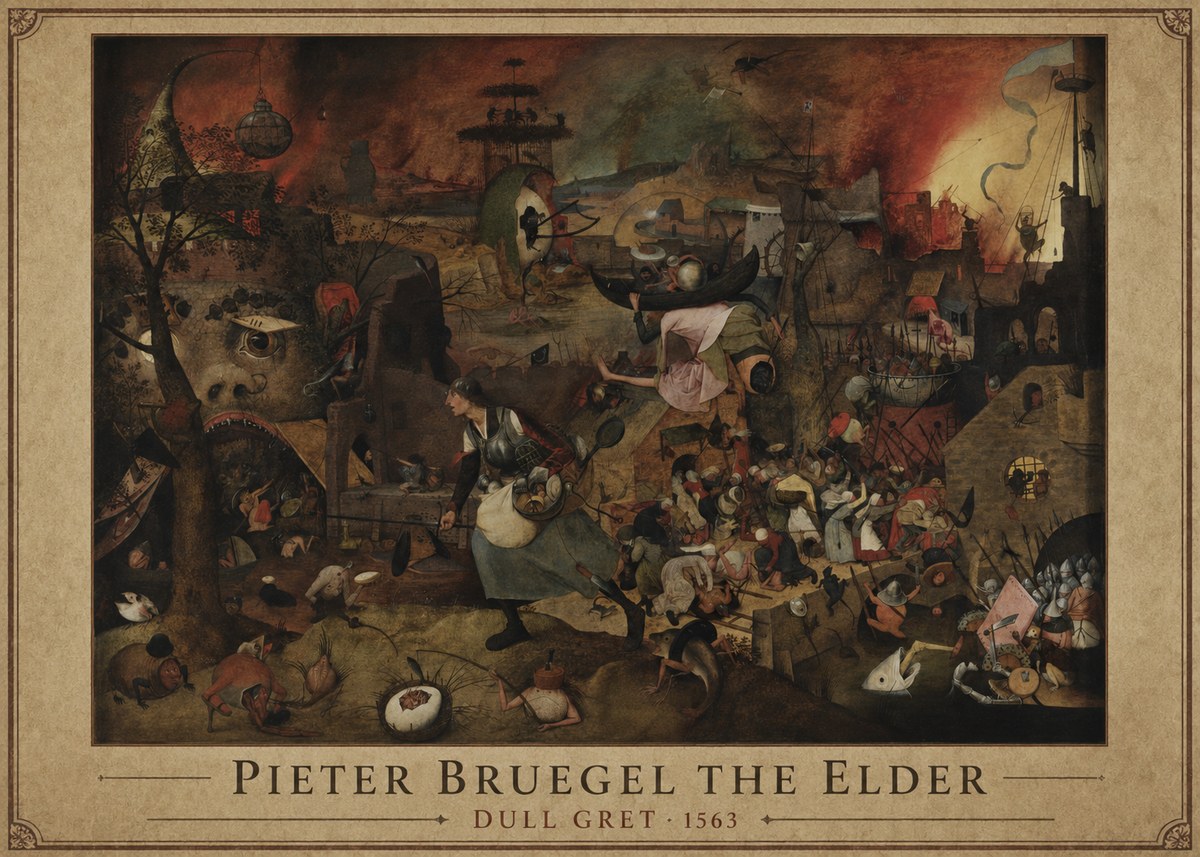 Pieter Bruegel Dull Gret III No1 - Póster