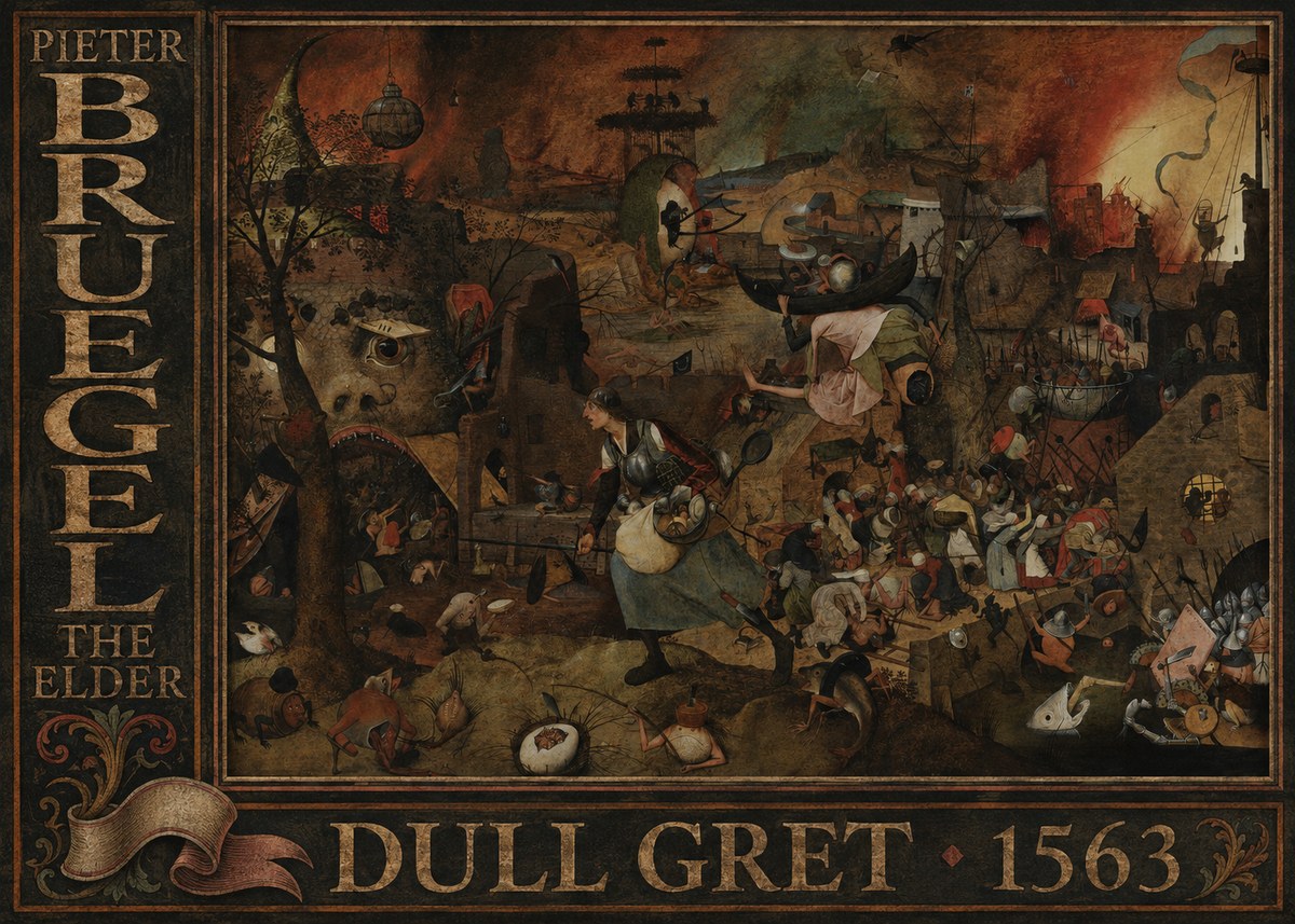 Pieter Bruegel Dull Gret III No3 - Póster