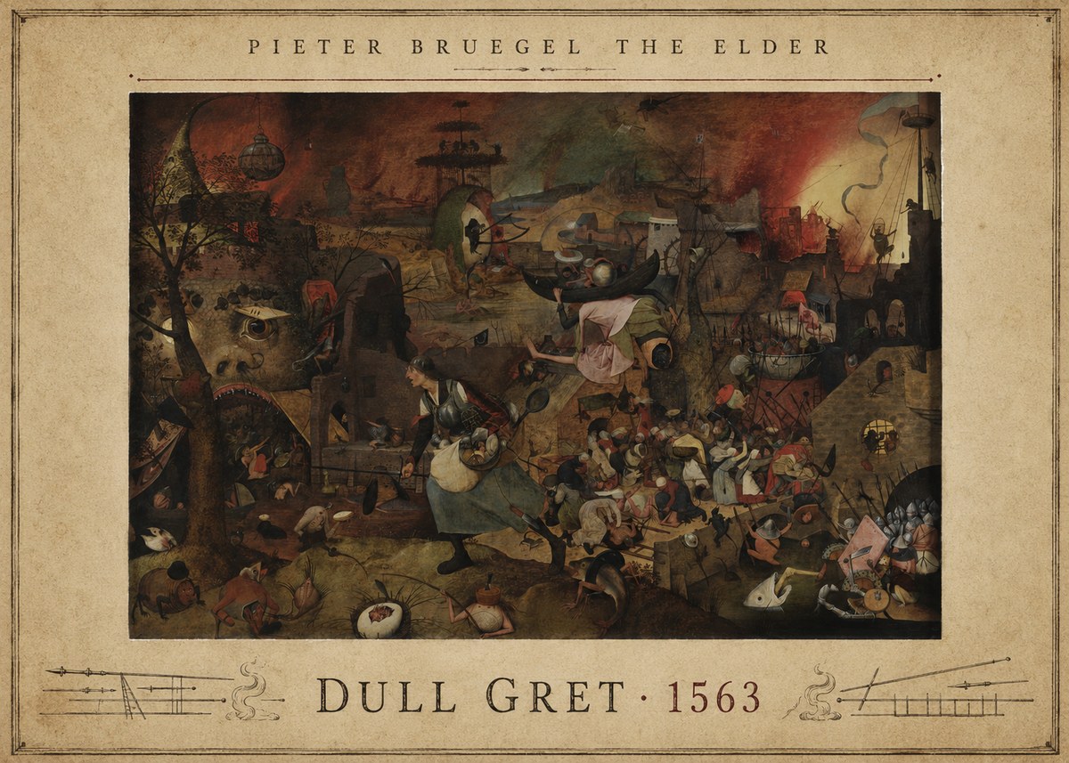 Pieter Bruegel Dull Gret III No4 - Póster