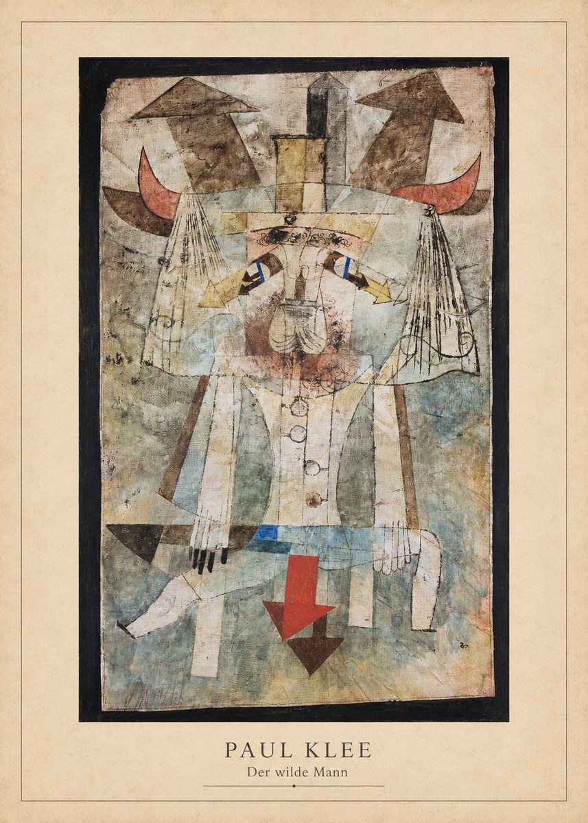 Paul Klee Der Wilde Mann No3 - Póster