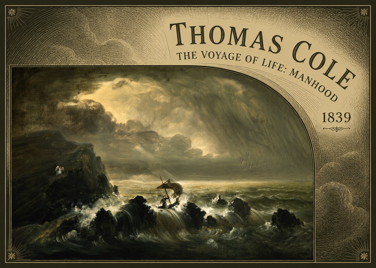 Thomas Cole The Voyage of Life: Manhood IV No5 - Póster