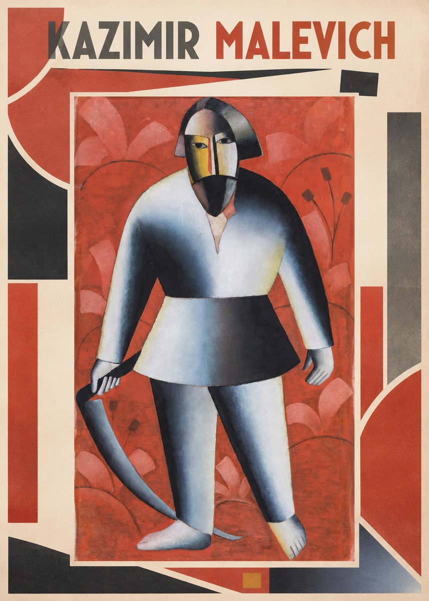 Kazimir Malevich Peasant with Scythe No1 - Póster