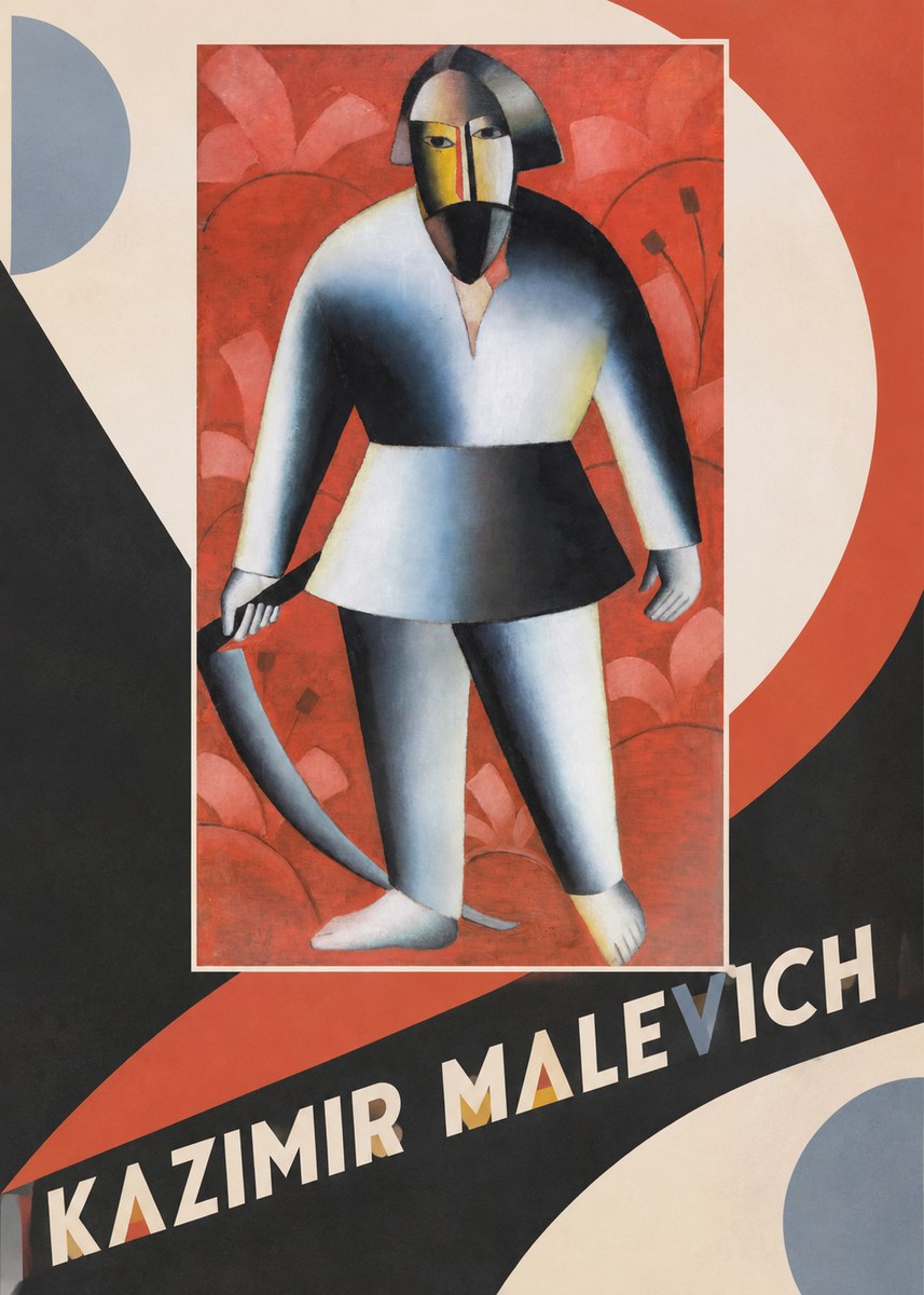 Kazimir Malevich Peasant with Scythe No4 - Póster