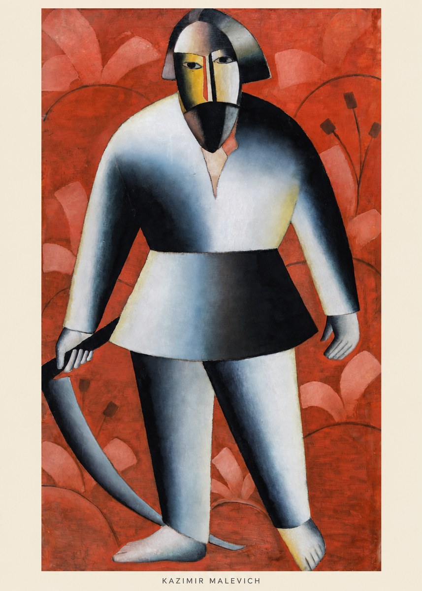 Kazimir Malevich Peasant with Scythe No5 - Póster