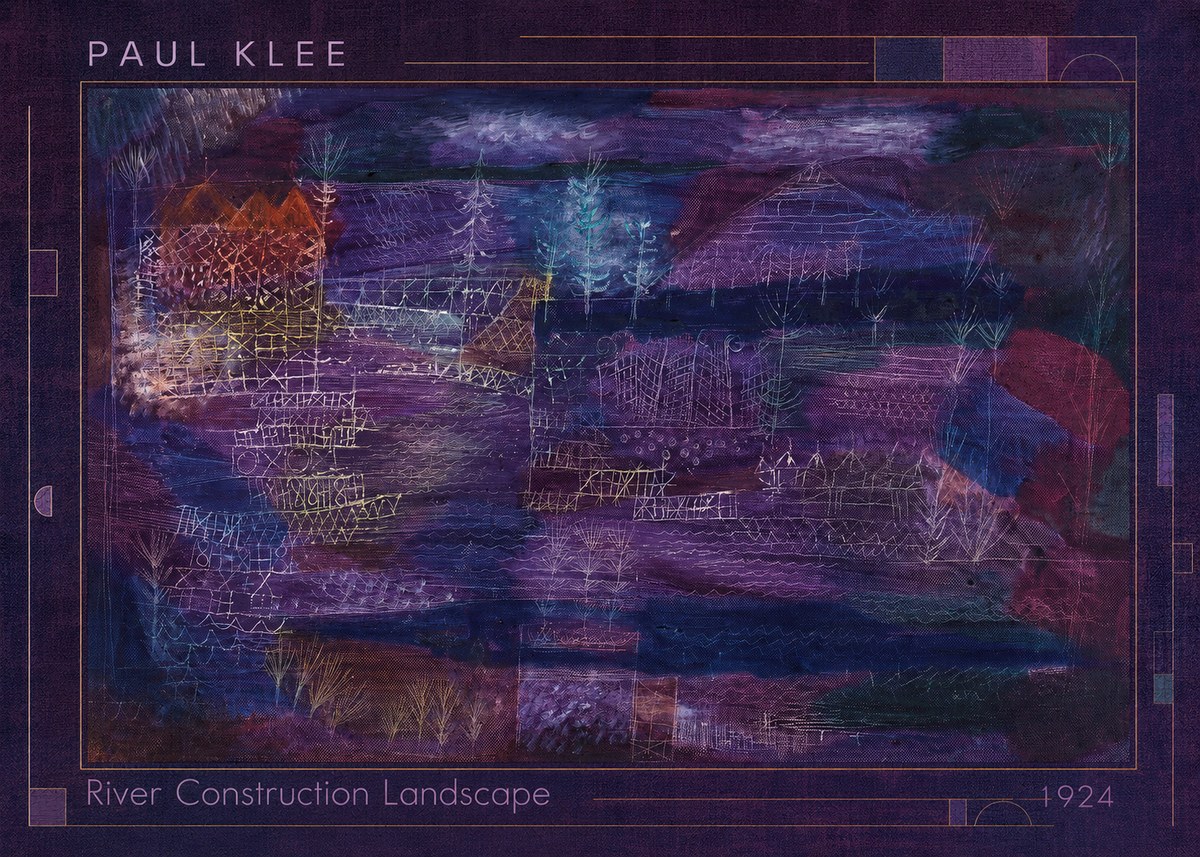 Paul Klee River Construction Landscape No1 - Póster