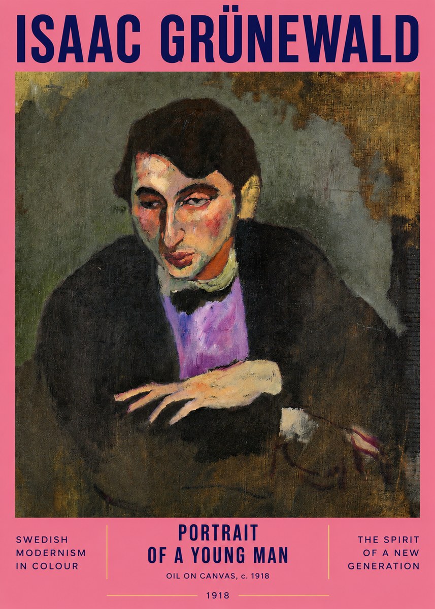 Isaac Grünewald Portrait of a Young Man No2 - Póster