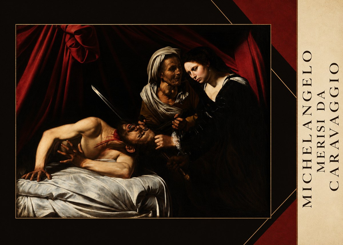 Michelangelo Merisi da Caravaggio Judith Beheading Holofernes III No3 - Póster