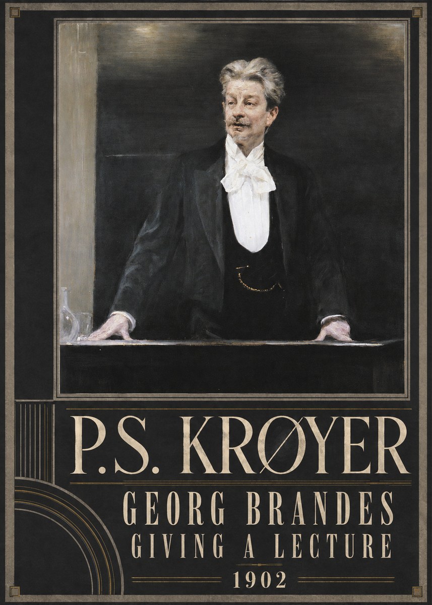 P.S. Krøyer Georg Brandes Giving a Lecture No3 - Póster