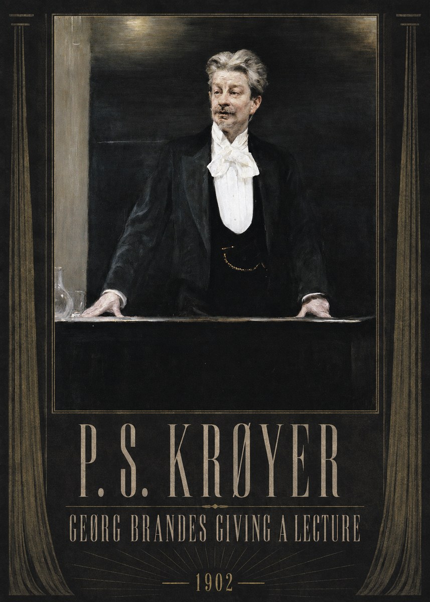 P.S. Krøyer Georg Brandes Giving a Lecture No5 - Póster