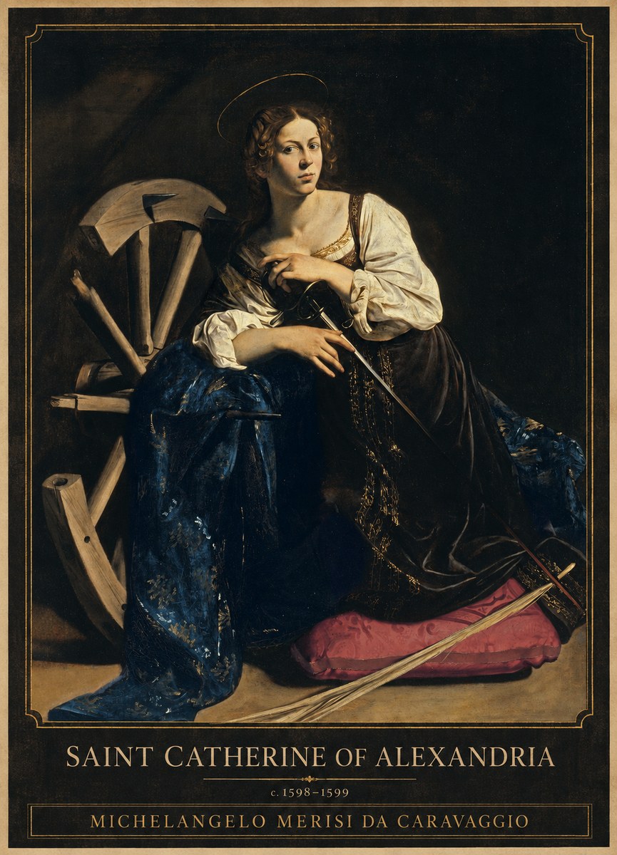 Michelangelo Merisi da Caravaggio Saint Catherine of Alexandria II No3 - Póster