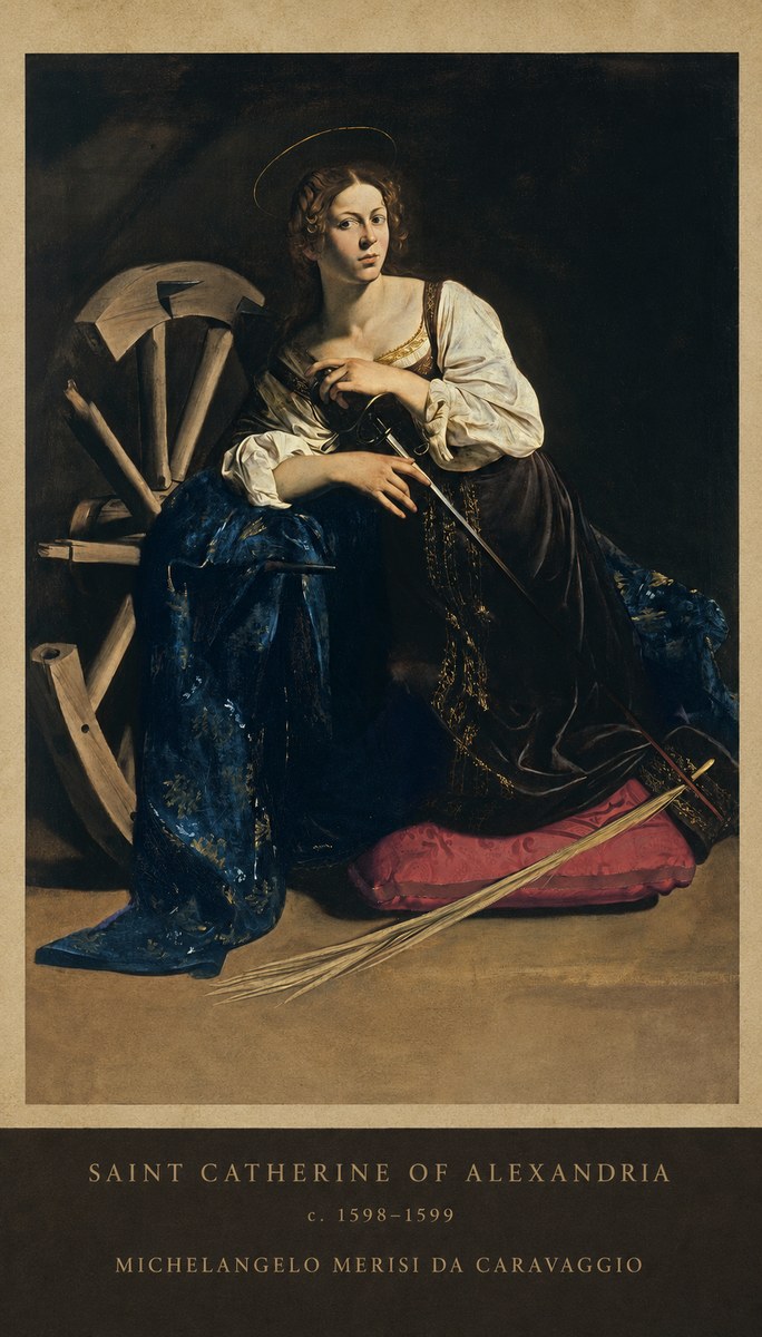 Michelangelo Merisi da Caravaggio Saint Catherine of Alexandria II No5 - Póster