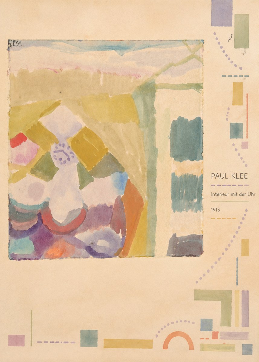 Paul Klee Interieur Mit Der Uhr I No4 - Póster
